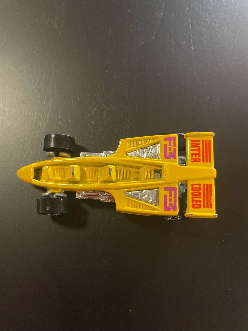 Vintage 1987 hot wheels Yellow Die-Cast Formula Race Car Toy - Kids